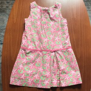 Vineyard vines pink seashell dress girl 5T